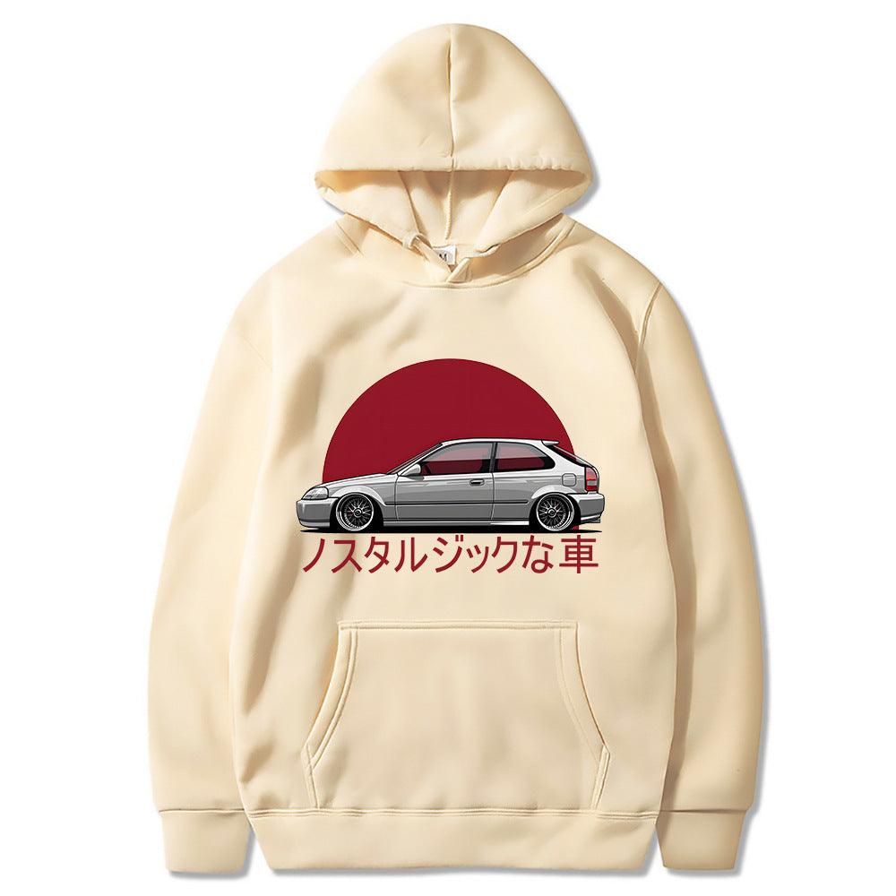 Relaxed Drive Sunset Print Men's Hoodie