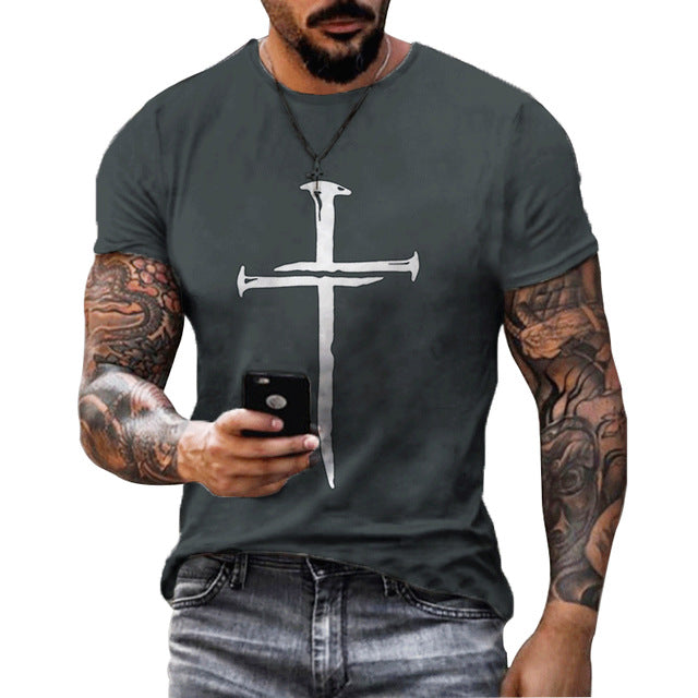 Dynamic Summer 3D Printed Hip Hop Men's Sports Tee