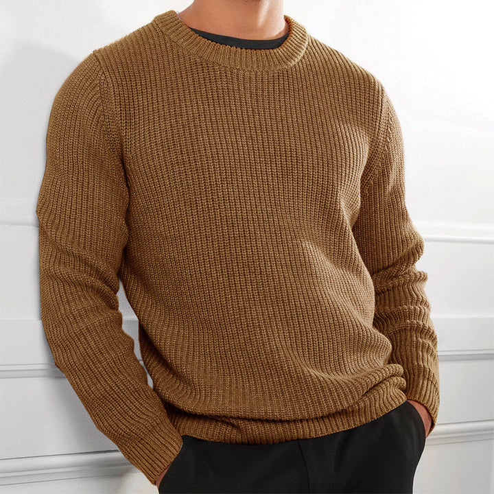 Casual Men's Solid Color Top Sweater Knitted Pullover