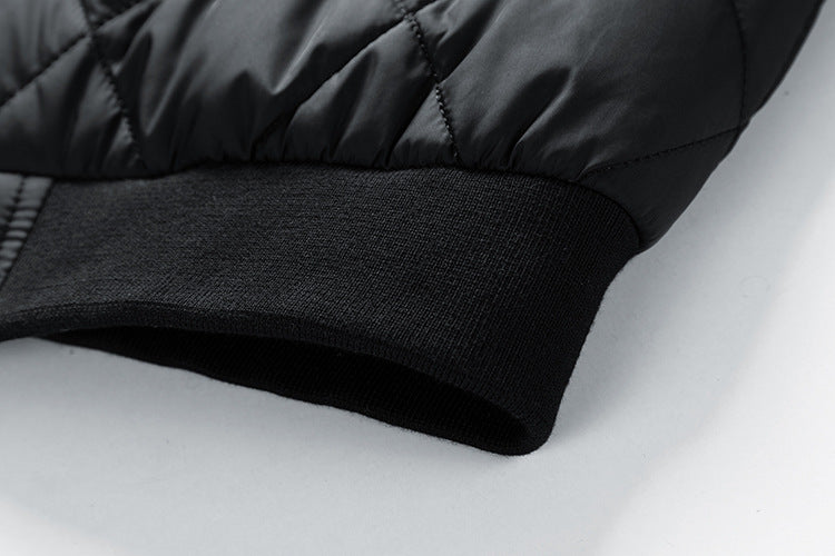 Monochrome Cotton-Padded Coat with European and American Style