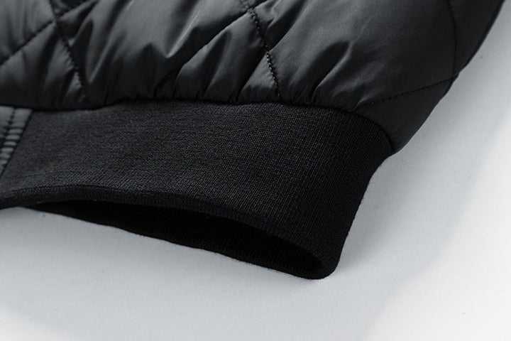 Monochrome Cotton-Padded Coat with European and American Style