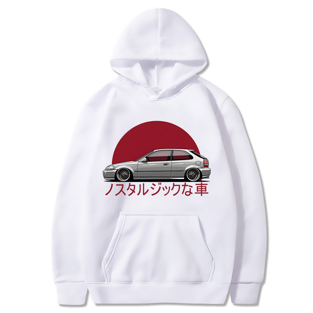 Relaxed Drive Sunset Print Men's Hoodie