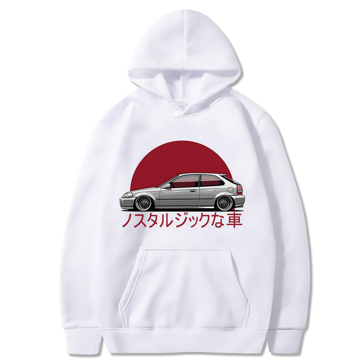Relaxed Drive Sunset Print Men's Hoodie