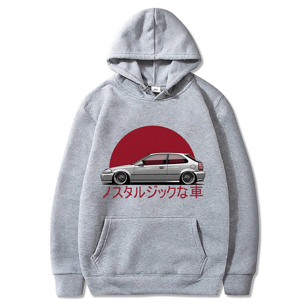 Relaxed Drive Sunset Print Men's Hoodie