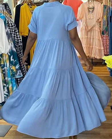 Tiered Midi Dress - Clevecorner