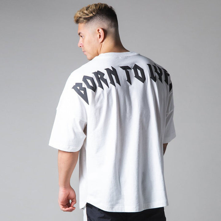 Men's Fitness Loose Top Elastic Short Sleeve