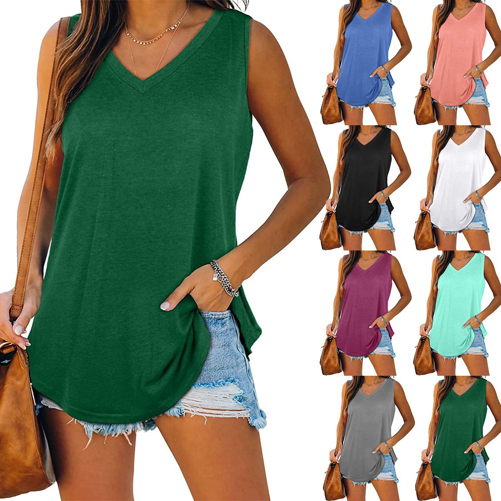 Summer V-neck Tank Top - Clevecorner