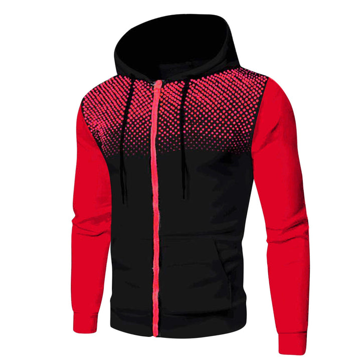 Zip-Up™ Hooded Men's Panel Sweatshirt