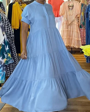 Tiered Midi Dress - Clevecorner