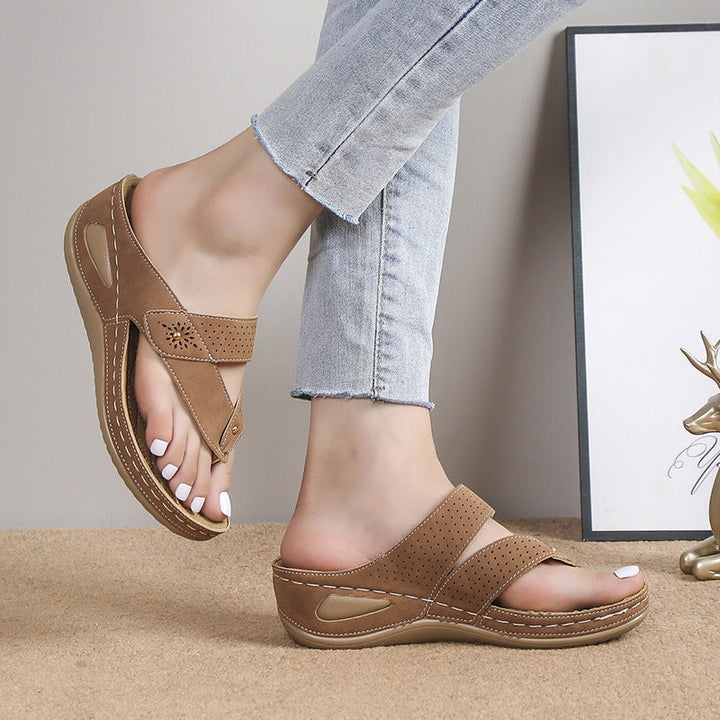 Chunky Heel Beach Platform Casual Slipper