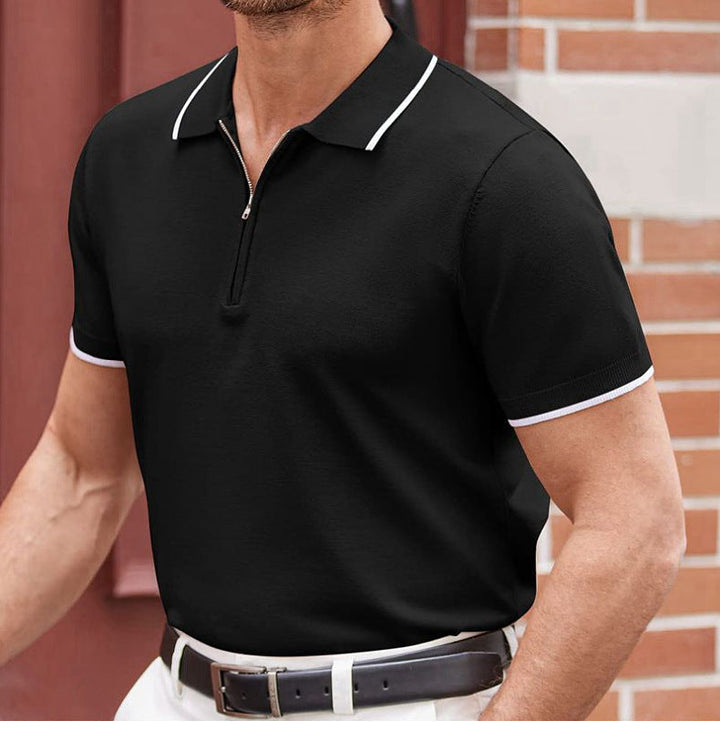 Men's Summer Zipper Short Sleeve