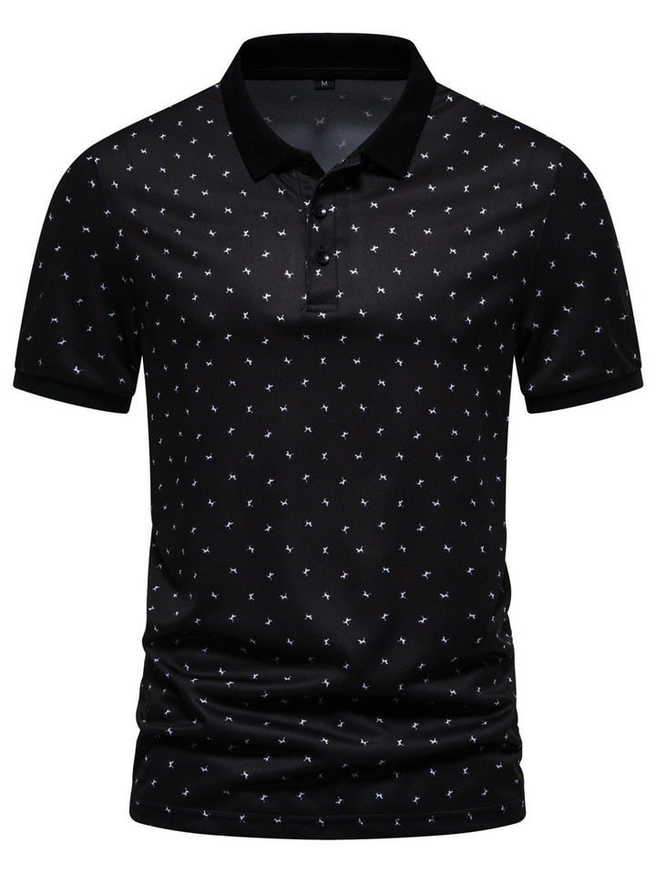 Men's Fashion Simple Lapel Short Sleeve