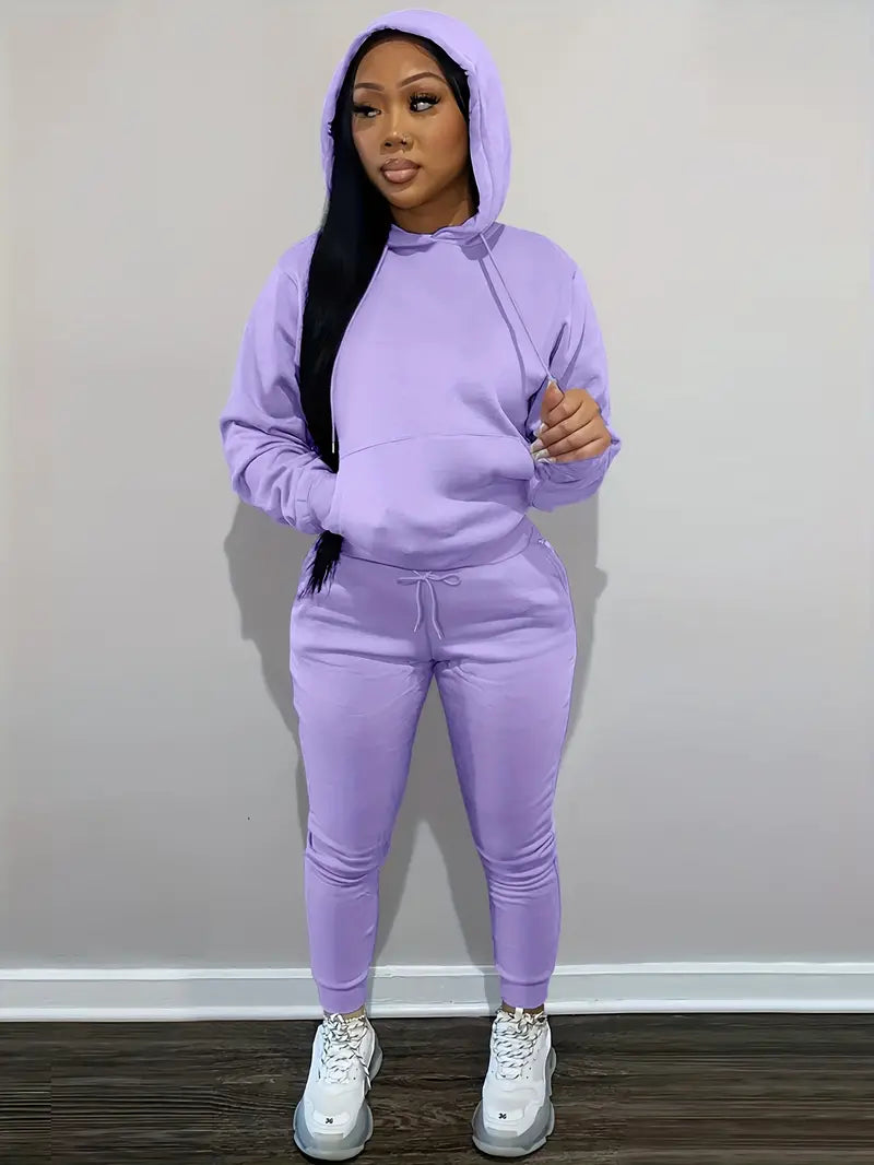 Comfy Hoodie And Loose Sweatpants Set