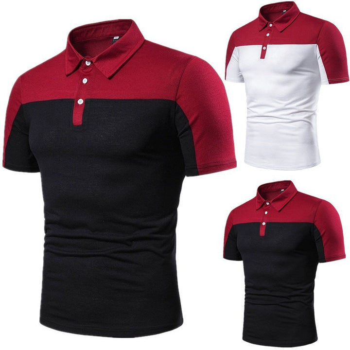 Men's Short Sleeved Dual Color T-Shirt