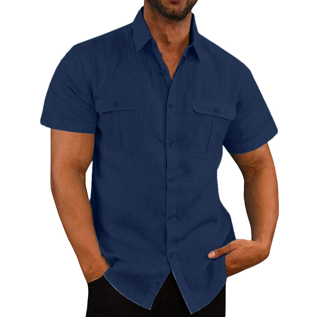 Men's Double Pocket Short Sleeve Shirt