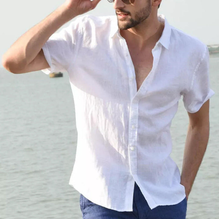 Summer Men's Solid Color Short Sleeve Casual - Clevecorner