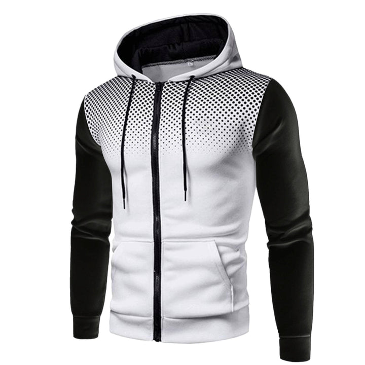 Zip-Up™ Hooded Men's Panel Sweatshirt