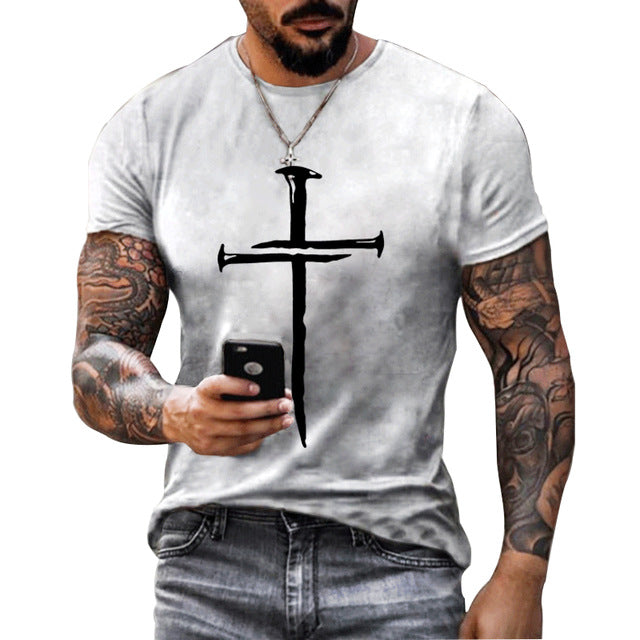 Dynamic Summer 3D Printed Hip Hop Men's Sports Tee
