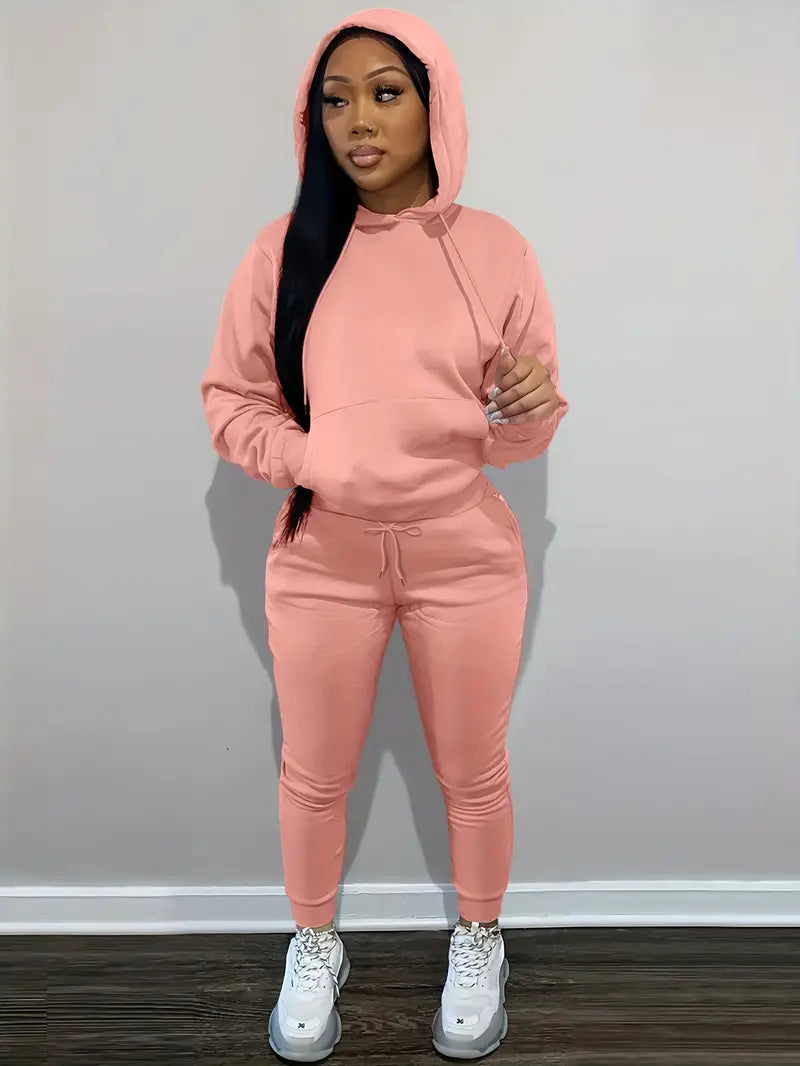 Comfy Hoodie And Loose Sweatpants Set