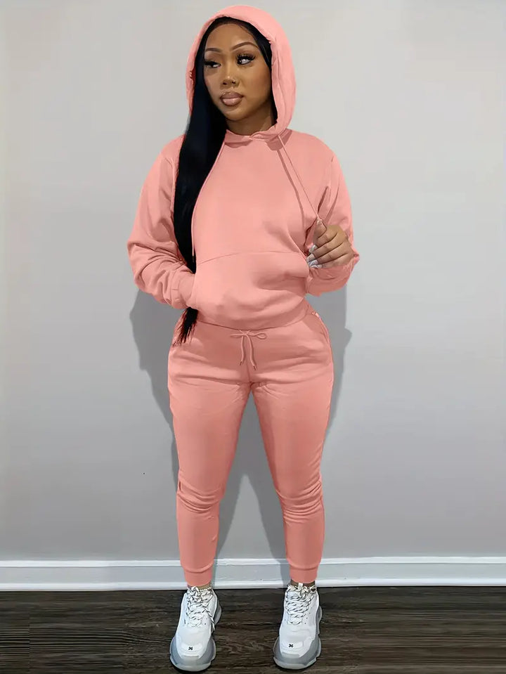 Comfy Hoodie And Loose Sweatpants Set